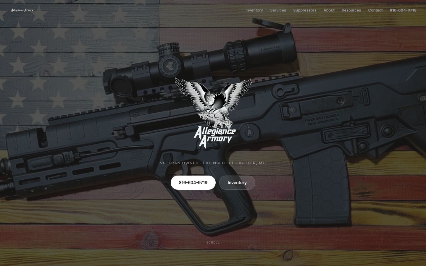 Allegiance Armory website